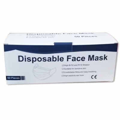 Packaging box of disposable civil medical protective mask kn95 foreign trade English mask box made to order with white card